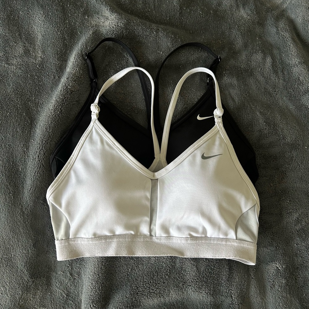 Nike Black and White Sports Bra Intimates